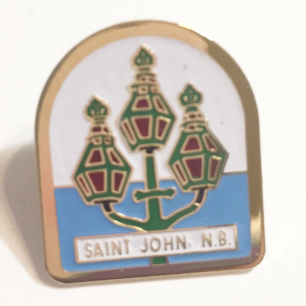 Saint John New Brunswick enamel city pin